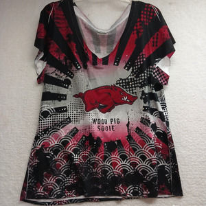 ARKANSAS RAZORBACKS Women's Top by Creative Apparel Size‎ 2XL
